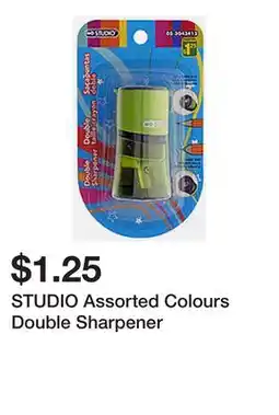 Dollarama STUDIO Assorted Colours Double Sharpener offer