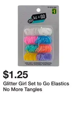 Dollarama Glitter Girl Set to Go Elastics No More Tangles offer