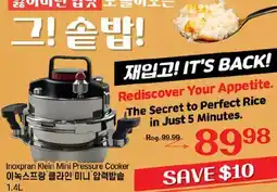 Galleria Supermarket Inoxpran Klein Mini Pressure Cooker offer