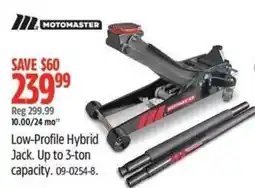 Canadian Tire MOTOMASTER Low-Profile Hybrid Jack. Up to 3-ton offer