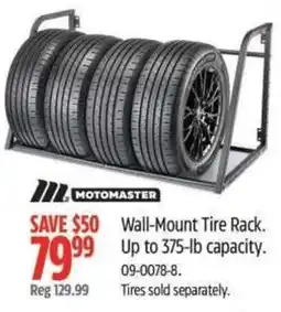 Canadian Tire MOTOMASTER Wall-Mount Tire Rack. offer