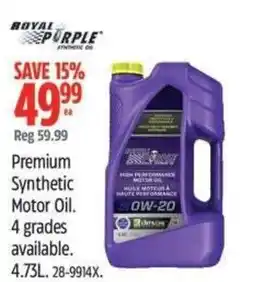 Canadian Tire ROYAL PURPLE Premium Synthetic Motor Oil offer