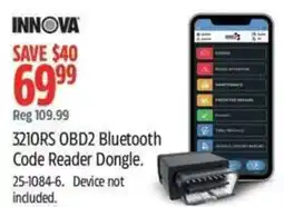 Canadian Tire INNOVA Bluetooth Code Reader Dongle offer