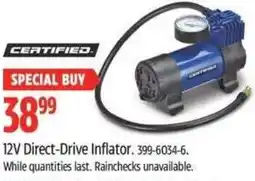 Canadian Tire CERTIFIED 12V Direct-Drive Inflator offer