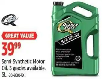 Canadian Tire Semi-Synthetic Motor Oil offer