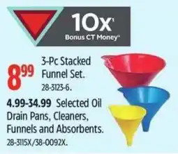 Canadian Tire Selected Oil Drain Pans, Cleaners, Funnels and Absorbents offer