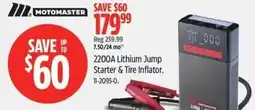 Canadian Tire MOTOMASTER Lithium Jump Starter & Tire Inflator. offer