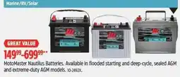 Canadian Tire MotoMaster Nautilus Batteries offer