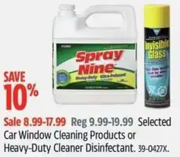 Canadian Tire Car Window Cleaning Products or Heavy-Duty Cleaner Disinfectant offer