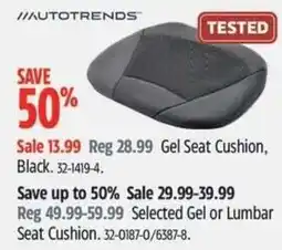 Canadian Tire AUTOTRENDS Gel Seat Cushion, Black offer