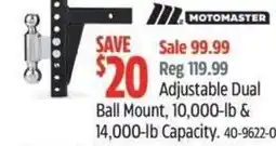 Canadian Tire MOTOMASTER Adjustable Dual Ball Mount offer
