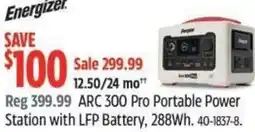 Canadian Tire ENERGIZER ARC 300 Pro Portable Power Station with LFP Battery offer