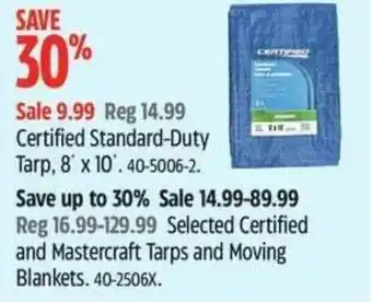 Canadian Tire Certified Standard-Duty Tarp offer