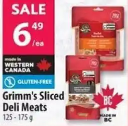 Co-op Grimm's Sliced Deli Meats offer