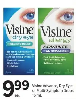 Pharmasave VISINE Advance, Dry Eyes or Multi-Symptom Drops offer