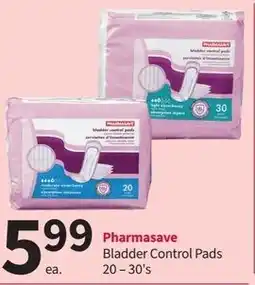 Pharmasave PHARMASAVE Bladder Control Pads 20-30's offer