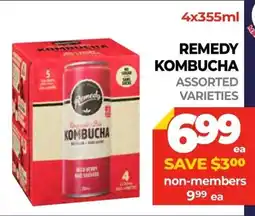 Vince's Market Remedy Kombucha offer