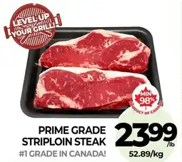 Vince's Market Prime grade striploin steak offer