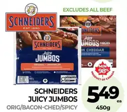 Vince's Market Schneiders juicy jumbos offer