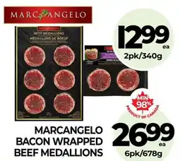 Vince's Market Marcangelo bacon wrapped beef medallions offer