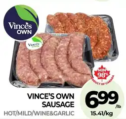 Vince's Market Vince's own sausage offer