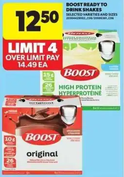 Atlantic Superstore Boost ready to drink shakes offer