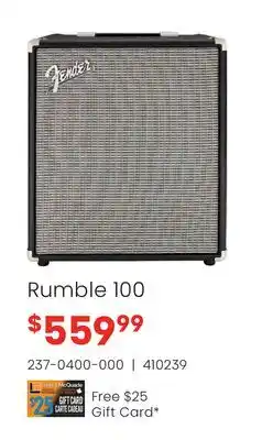 Long & McQuade Fender Rumble 100 offer