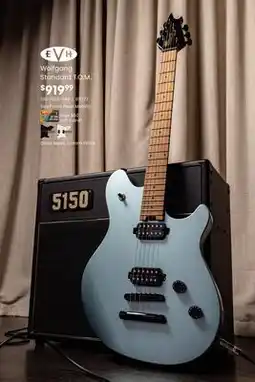 Long & McQuade E•V•H Wolfgang Standard T.O.M. Sea Foam Pearl Metallic offer