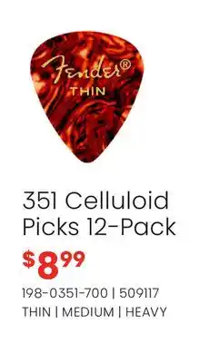 Long & McQuade Fender 351 Celluloid Picks 12-Pack offer