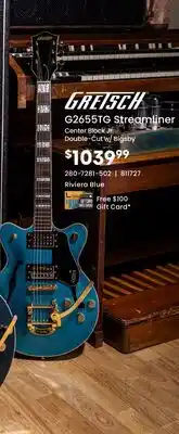 Long & McQuade Gretsch G2655TG Streamliner offer