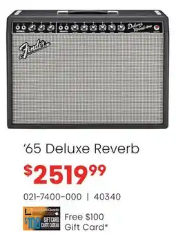 Long & McQuade Fender '65 Deluxe Reverb offer