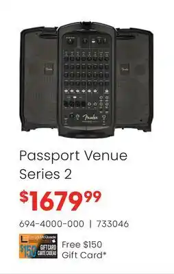 Long & McQuade Fender Passport Venue Series 2 offer