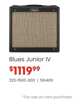 Long & McQuade Fender Blues Junior IV offer