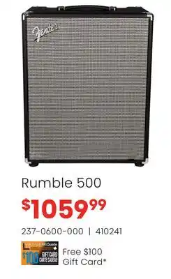 Long & McQuade Fender Rumble 500 offer