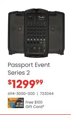 Long & McQuade Fender Passport Event Series 2 offer