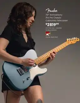 Long & McQuade Fender 75th Anniversary American Professional Classic Cabronita Telecaster - Ice Blue Metallic offer