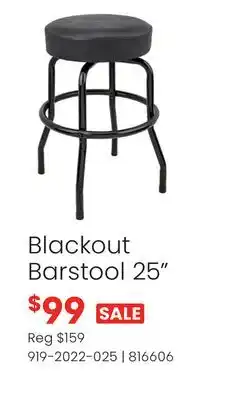 Long & McQuade Blackout Barstool 25 offer