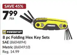 Princess Auto 8 pc Folding Hex Key Sets offer