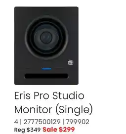 Long & McQuade PreSonus Eris Pro Studio Monitor (Single) offer