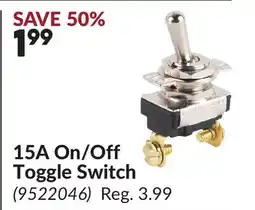 Princess Auto 15A On/Off Toggle Switch offer
