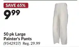 Princess Auto 50 pk Large Painter's Pants offer