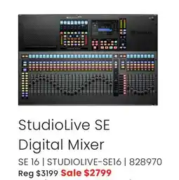Long & McQuade StudioLive SE Digital Mixer offer