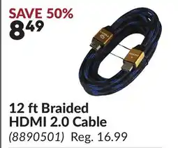 Princess Auto 12 ft Braided HDMI 2.0 Cable offer