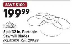 Princess Auto BOZEMAN 5 pk 32 in. Portable Sawmill Blades offer