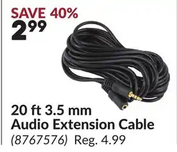 Princess Auto 20 ft 3.5 mm Audio Extension Cable offer