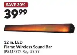 Princess Auto 32 in. LED Flame Wireless Sound Bar offer