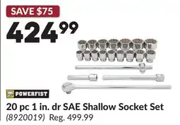 Princess Auto 20 pc 1 in. dr SAE Shallow Socket Set offer