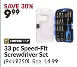 Princess Auto 33 pc Speed-Fit Screwdriver Set offer