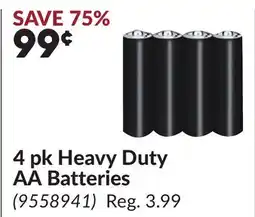 Princess Auto 4 pk Heavy Duty AA Batteries offer