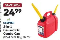 Princess Auto 2-in-1 Gas and Oil Combo Can offer